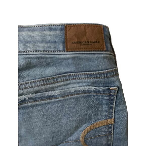 American Eagle Super Stretch Shorts Size 2 Distressed Women’s Summer Shorty - Picture 4 of 8
